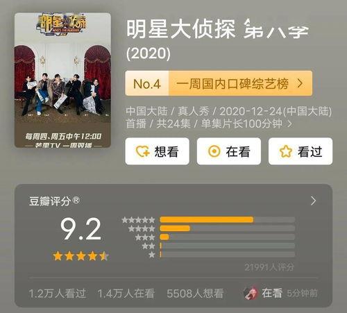 豆瓣评分综艺明星,揭秘明星背后的真实魅力
